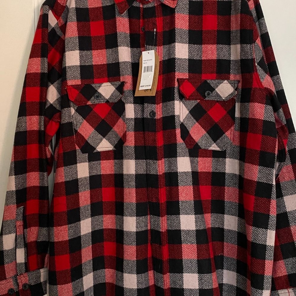 N.E. Limited Wool Button Front Long Sleeved Shirt